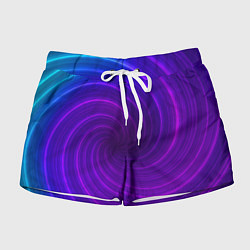 Шорты женские Фиолетовая спираль, цвет: 3D-принт