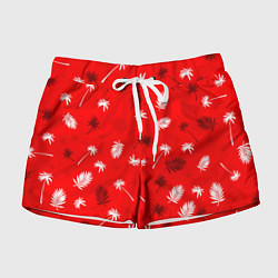 Женские шорты Текстура красной гавайской рубашки