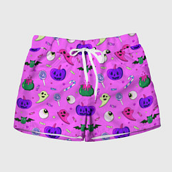 Шорты женские Halloween pink, цвет: 3D-принт