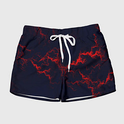 Шорты женские Lightning red glow, цвет: 3D-принт