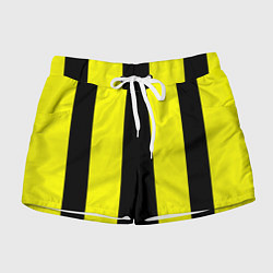 Шорты женские Color yellow black line, цвет: 3D-принт