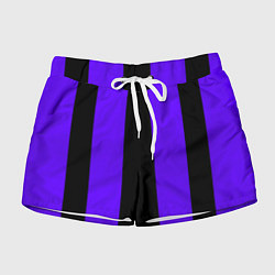 Женские шорты Color purple black stripes