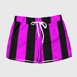 Шорты женские Color black pink lines, цвет: 3D-принт
