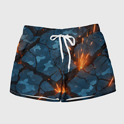 Шорты женские Разлом камуфляжный плит, цвет: 3D-принт