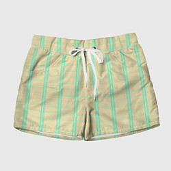 Женские шорты Color beige cage blue stripes