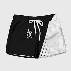 Женские шорты Doom white geometry