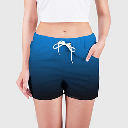 Шорты женские Blue gradient, цвет: 3D-принт — фото 2