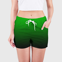 Шорты женские Green gradient, цвет: 3D-принт — фото 2