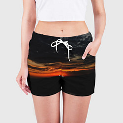 Шорты женские Закат на плато, цвет: 3D-принт — фото 2