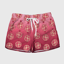 Шорты женские Сочные гранаты, цвет: 3D-принт