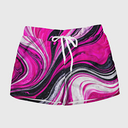 Шорты женские Розово белая абстракция, цвет: 3D-принт