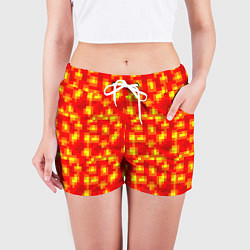 Шорты женские Текстура лавы, цвет: 3D-принт — фото 2