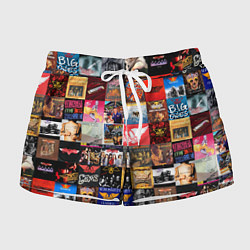 Шорты женские Aerosmith - обложки альбомов и песен, цвет: 3D-принт
