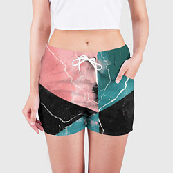 Шорты женские Абстракция звёдного неба и молнии, цвет: 3D-принт — фото 2