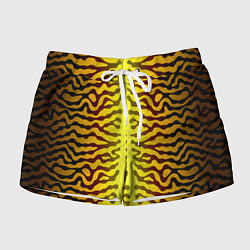 Шорты женские Скумбрия желтая, цвет: 3D-принт