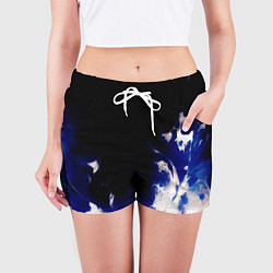 Шорты женские Синее пламя, цвет: 3D-принт — фото 2