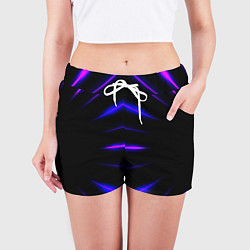 Шорты женские Color black neon stripes, цвет: 3D-принт — фото 2