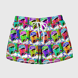 Шорты женские Donald Trump - pop art poster, цвет: 3D-принт