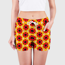 Шорты женские Текстура из абстрактных мячей, цвет: 3D-принт — фото 2