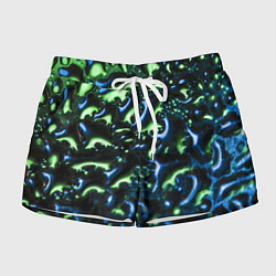 Шорты женские Абстракция капли воды, цвет: 3D-принт
