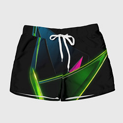 Шорты женские Неоновое освещение, цвет: 3D-принт