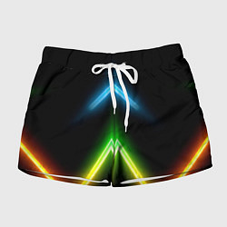Шорты женские Neon multicolored lines, цвет: 3D-принт