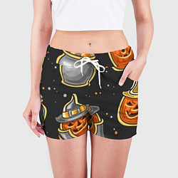 Шорты женские День хэллоуин, цвет: 3D-принт — фото 2