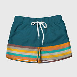 Женские шорты Индиго и омбре градиент заката с текстурой