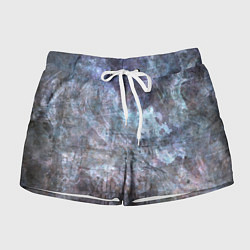 Шорты женские Абстракция - gray-blue hurricane, цвет: 3D-принт
