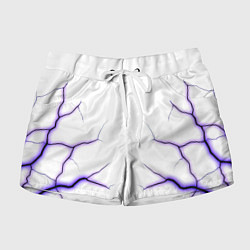 Шорты женские Color white purple, цвет: 3D-принт