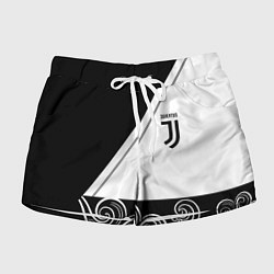 Женские шорты Ювентус геометрия полосы текстура