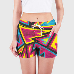 Шорты женские Геометрия, цвет: 3D-принт — фото 2