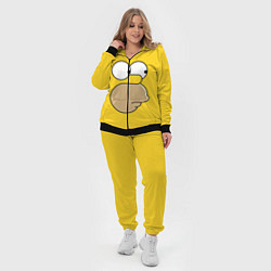Женский 3D-костюм Лицо Гомера, цвет: 3D-черный — фото 2