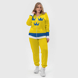 Женский 3D-костюм Сборная Швеции: домашняя форма, цвет: 3D-белый — фото 2