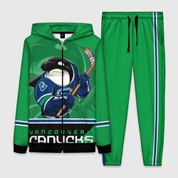 Женский 3D-костюм Vancouver Canucks, цвет: 3D-черный