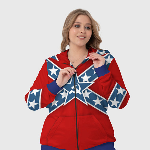 Женский костюм Флаг советской конфедерации / 3D-Синий – фото 3