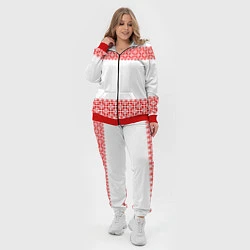 Женский 3D-костюм Славянский орнамент (на белом), цвет: 3D-красный — фото 2