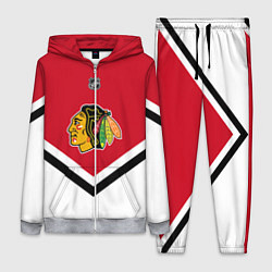 Женский 3D-костюм NHL: Chicago Blackhawks, цвет: 3D-меланж