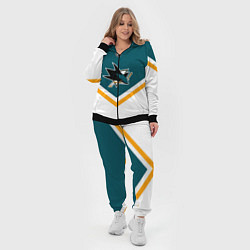 Женский 3D-костюм NHL: San Jose Sharks, цвет: 3D-черный — фото 2