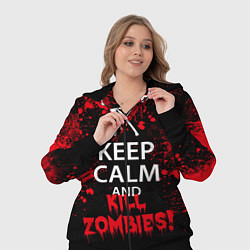Женский 3D-костюм Keep Calm & Kill Zombies, цвет: 3D-черный — фото 2
