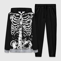 Женский 3D-костюм Floral Skeleton, цвет: 3D-меланж