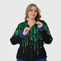 Женский 3D-костюм Цифровой поток из матрицы, цвет: 3D-синий — фото 2