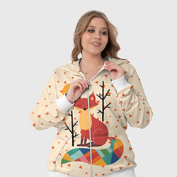 Женский 3D-костюм Осенняя лисичка, цвет: 3D-белый — фото 2