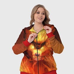 Женский 3D-костюм Fire Wolf, цвет: 3D-красный — фото 2