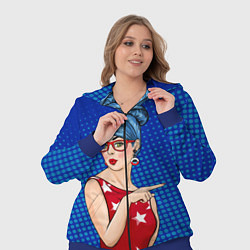 Женский 3D-костюм Pop Art Girl, цвет: 3D-синий — фото 2