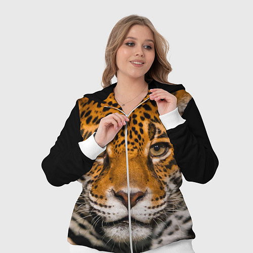 Женский костюм Взгляд ягуара / 3D-Белый – фото 3