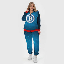 Женский 3D-костюм Bitcoin Blue, цвет: 3D-красный — фото 2