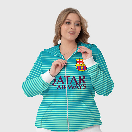 Женский костюм Barcelona FC: Aqua / 3D-Белый – фото 3