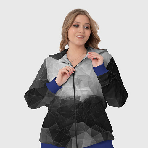 Женский костюм Polygon gray / 3D-Синий – фото 3