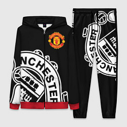 Женский 3D-костюм Man United: Black Collection, цвет: 3D-красный